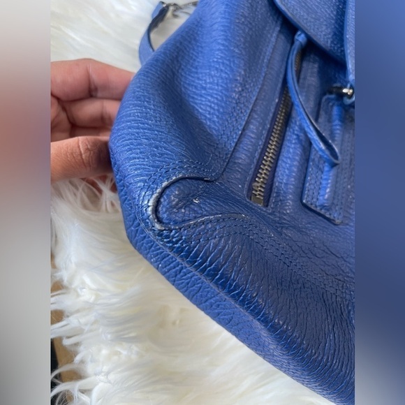 3.1 Phillip Lim Pashli Medium Calfskin Leather Satchel Royal Blue - Picture 2 of 16